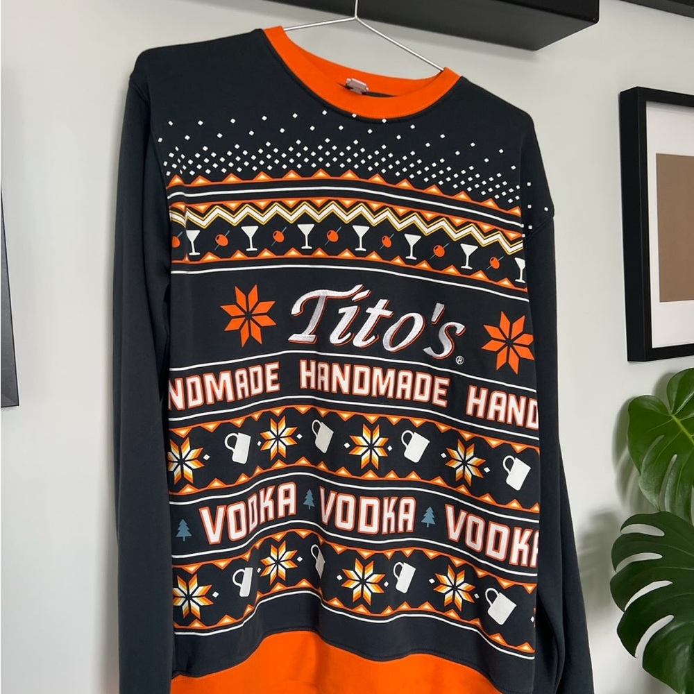 Official Tito’s Handmade Vodka Kinda Ugly Sweater SMALL NWOT